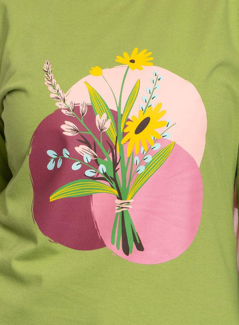 Foliage Printed Long - Sleeve Design 47 - Khotwh